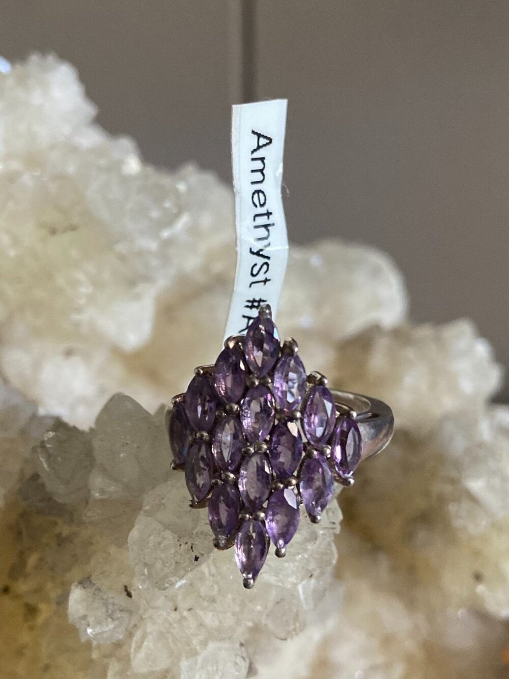 Amethyst Cluster in Marquis Shape
